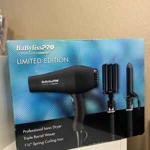 BaBylissPRO 3-Piece Styling Set Dryer Waver Curling Iron Limited Edition